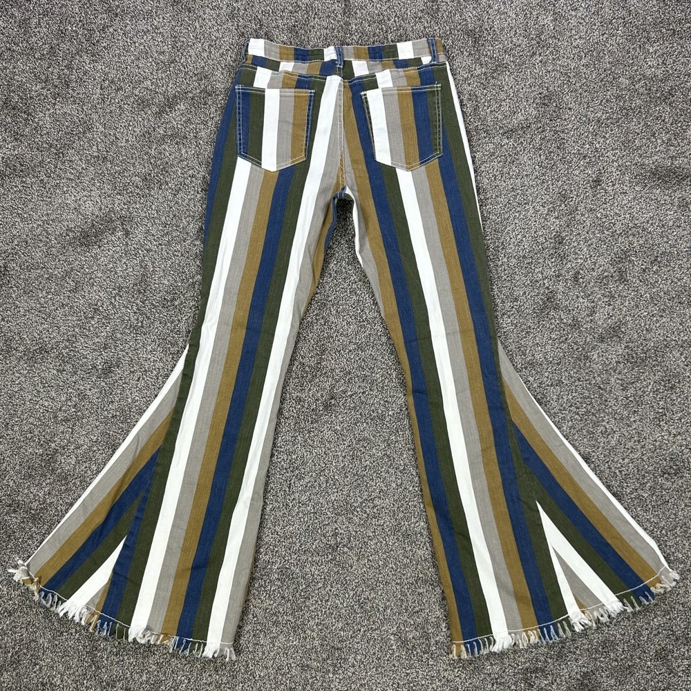 Saints & Hearts Retro High Waisted Ultra Flare Bottom Striped Pants Womens Large - Picture 2 of 11